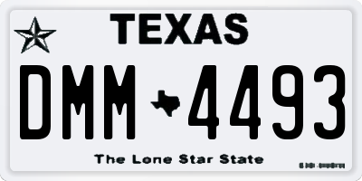 TX license plate DMM4493