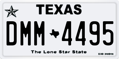 TX license plate DMM4495