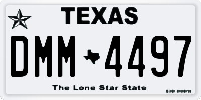 TX license plate DMM4497