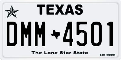 TX license plate DMM4501
