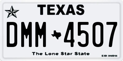 TX license plate DMM4507