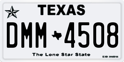 TX license plate DMM4508