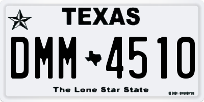 TX license plate DMM4510