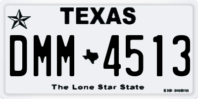 TX license plate DMM4513