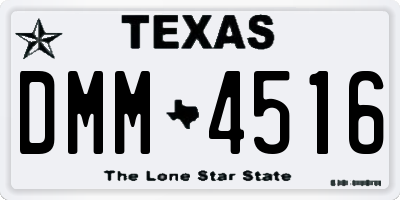 TX license plate DMM4516