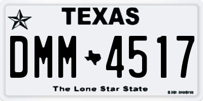 TX license plate DMM4517