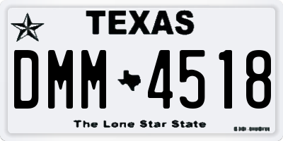 TX license plate DMM4518