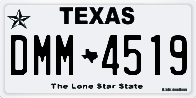 TX license plate DMM4519
