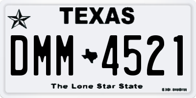 TX license plate DMM4521