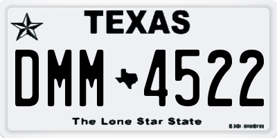 TX license plate DMM4522