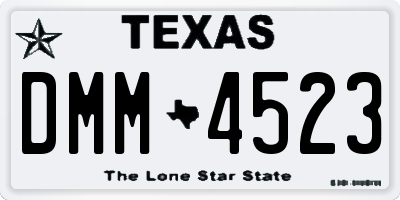 TX license plate DMM4523