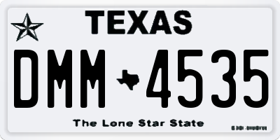TX license plate DMM4535