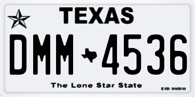 TX license plate DMM4536