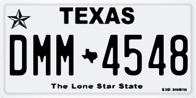 TX license plate DMM4548