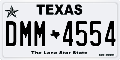 TX license plate DMM4554