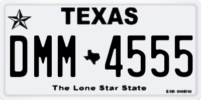 TX license plate DMM4555
