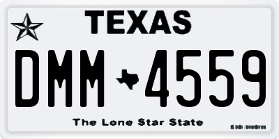 TX license plate DMM4559
