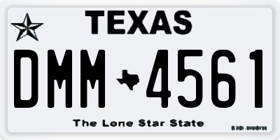 TX license plate DMM4561
