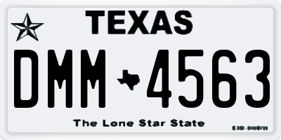 TX license plate DMM4563