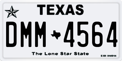 TX license plate DMM4564