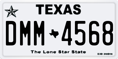TX license plate DMM4568