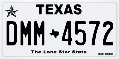 TX license plate DMM4572