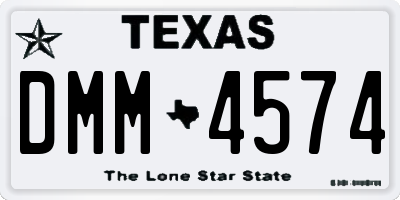 TX license plate DMM4574