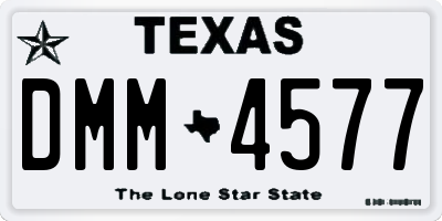 TX license plate DMM4577