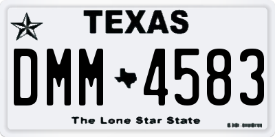 TX license plate DMM4583