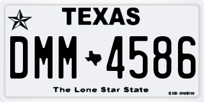 TX license plate DMM4586