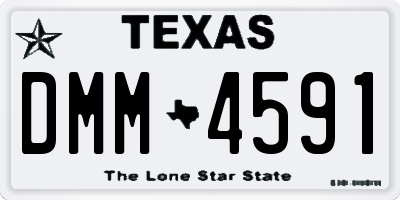 TX license plate DMM4591