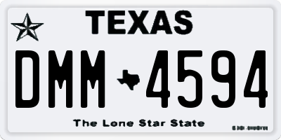 TX license plate DMM4594