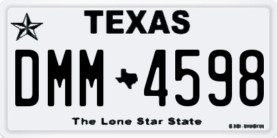 TX license plate DMM4598