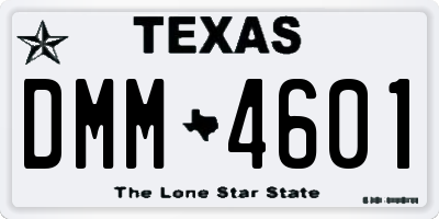 TX license plate DMM4601