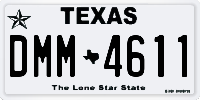 TX license plate DMM4611