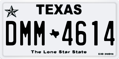 TX license plate DMM4614