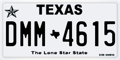 TX license plate DMM4615