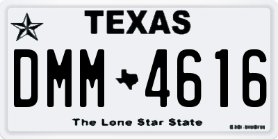 TX license plate DMM4616