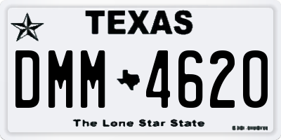 TX license plate DMM4620