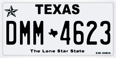 TX license plate DMM4623