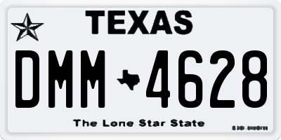 TX license plate DMM4628