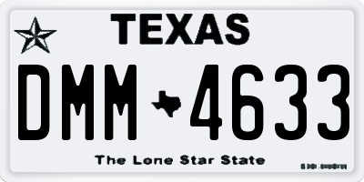 TX license plate DMM4633