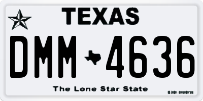 TX license plate DMM4636