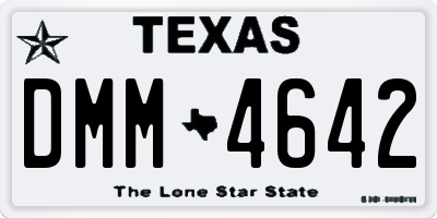 TX license plate DMM4642