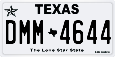 TX license plate DMM4644