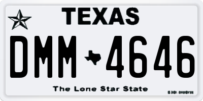 TX license plate DMM4646