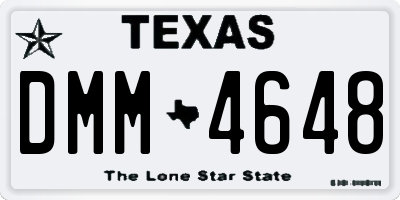 TX license plate DMM4648