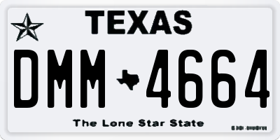 TX license plate DMM4664