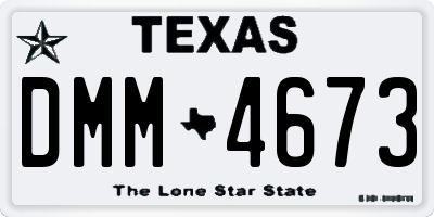 TX license plate DMM4673