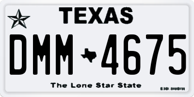 TX license plate DMM4675